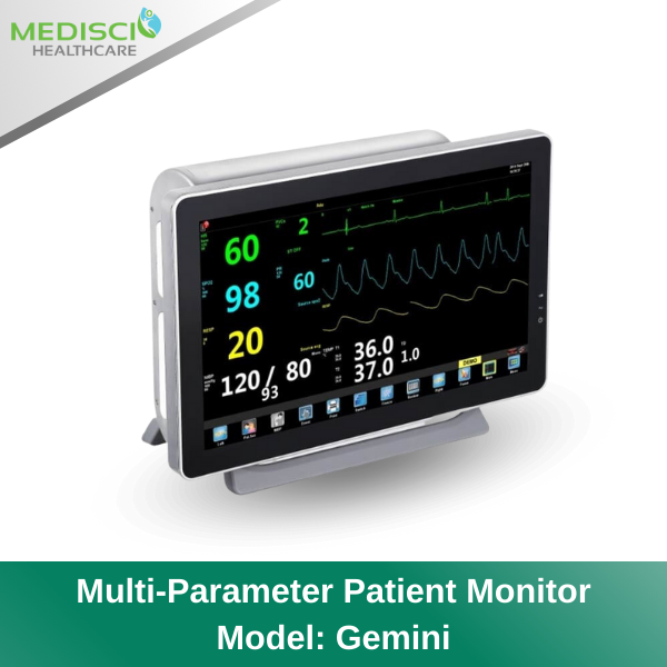 Patient Monitor ใช้ติดตามการทำงานของหัวใจและตรวจวัดสัญญาณชีพ (PR) ที่มีภาคการตรวจวัดคลื่นไฟฟ้าหัวใจ (ECG) วัดความดันแบบภายนอก (NIBP) วัดความอิ่มตัวของออกซิเจนในเลือด (SpO2) และวัดอุณหภูมิ (TEMP)